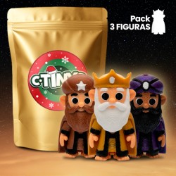 Reyes Magos Tinys. Adornos 3D para árbol de Navidad