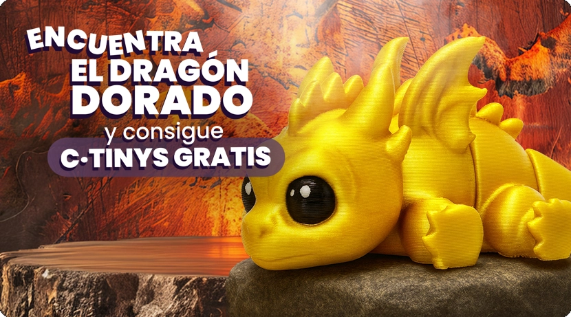 En las profundidades de la colección C-Tinys, se oculta una figura única y legendaria: el Dragón Dorado.
Solo un héroe podrá encontrarlo. Una sola figura. Un único ganador.
¿Serás tú quien despierte al Dragón Dorado?