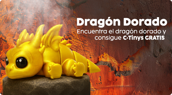 En las profundidades de la colección C-Tinys, se oculta una figura única y legendaria: el Dragón Dorado. Solo un héroe podrá encontrarlo. Una sola figura. Un único ganador. ¿Serás tú quien despierte al Dragón Dorado?